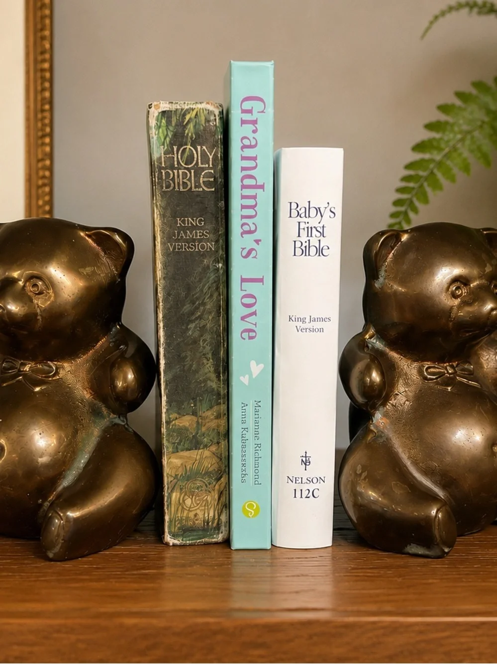 Vintage Brass Bear Bookends